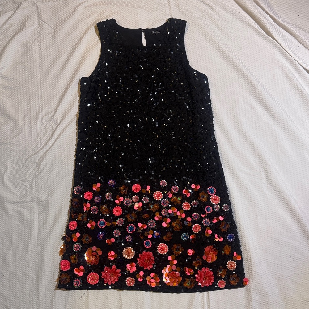 Parker Black and Multicolor Sequin Maxi Dress